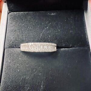 14K White Gold Diamond Band